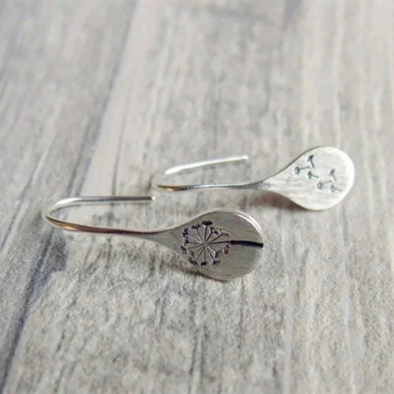 Daisy - Silver Dandelion Earrings