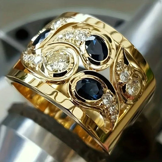 Radiant Vintage Gold Ring
