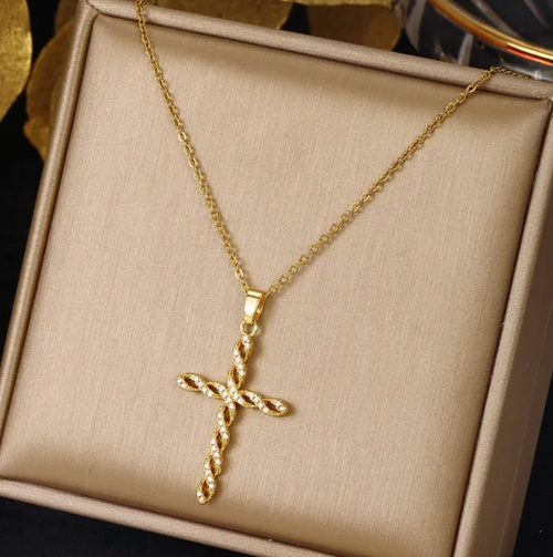 Peace - Intertwined Cross Necklace