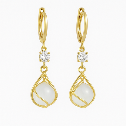 Retro Opal Drop Earrings