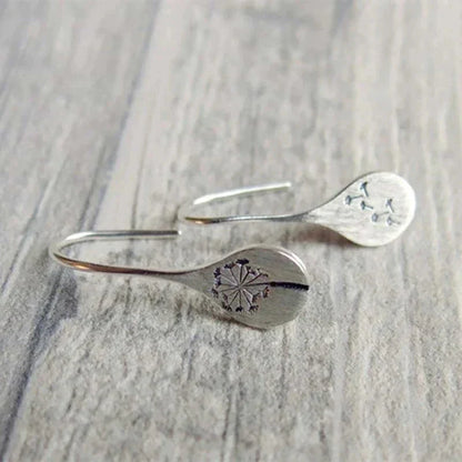 Daisy - Silver Dandelion Earrings