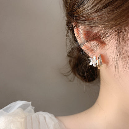 Blossom - Gold Floral Earrings