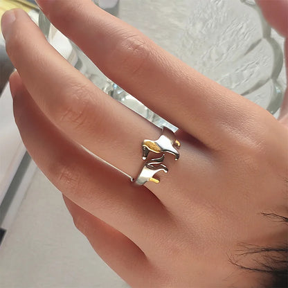 Silver Dachshund Adjustable Ring